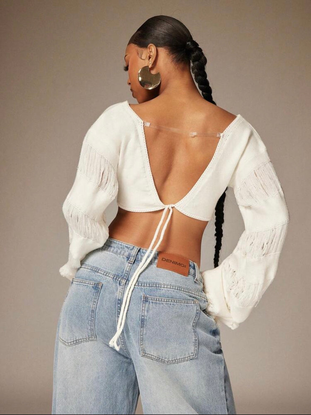 Fringe Bell Sleeve Top