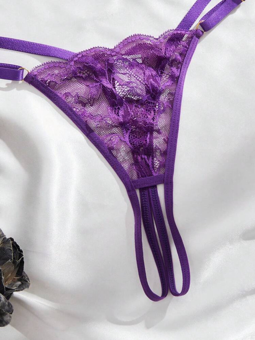 Half Bra Cup Lingerie Set