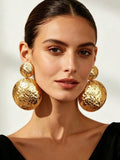 Round Disc Dangle Earrings