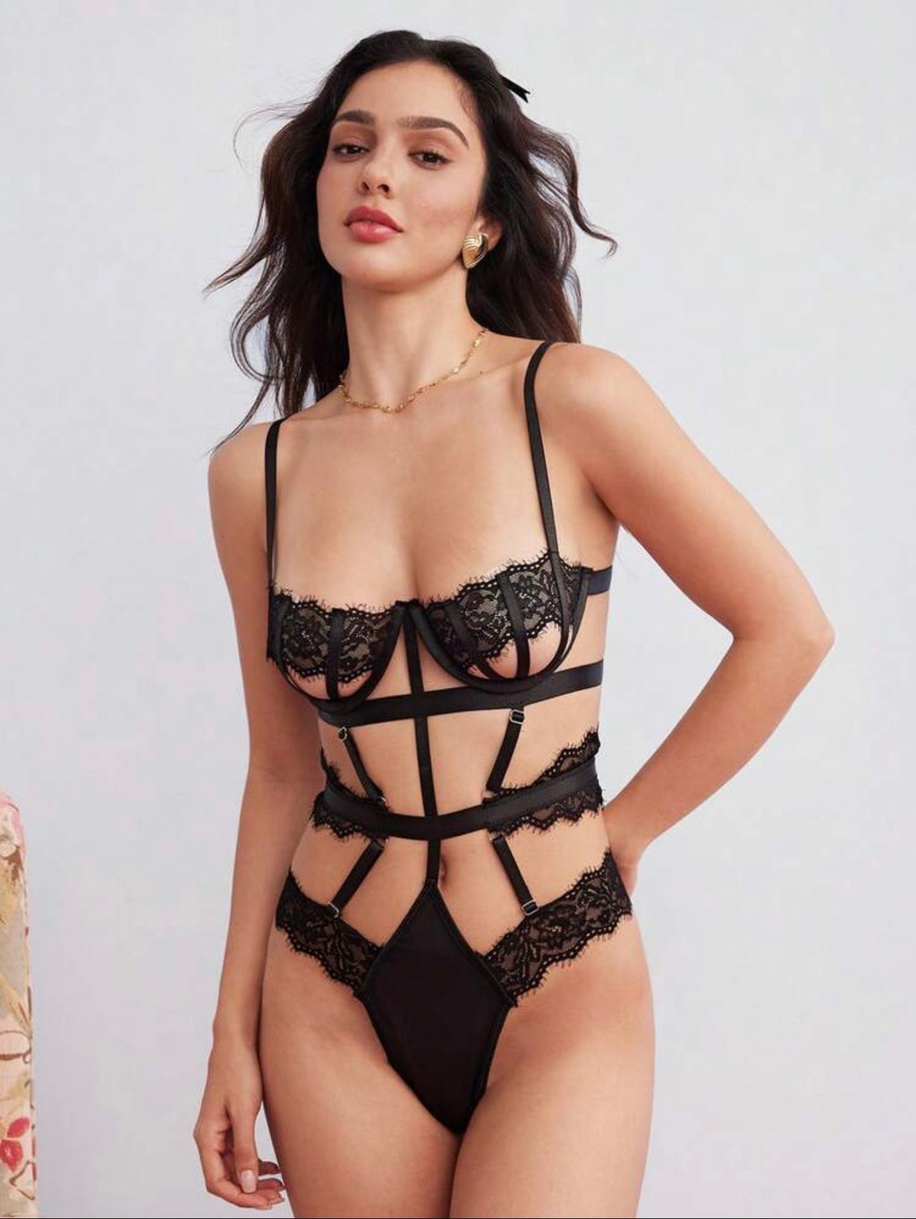Contrast Lace Lingerie