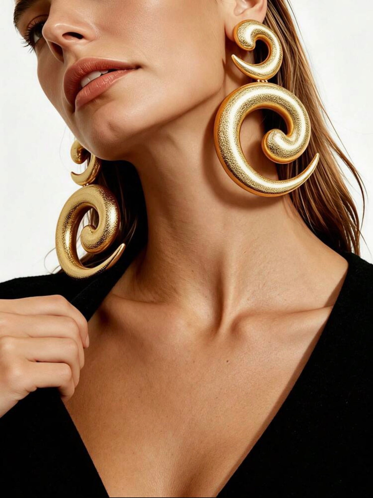 3D Large Drop Earrings