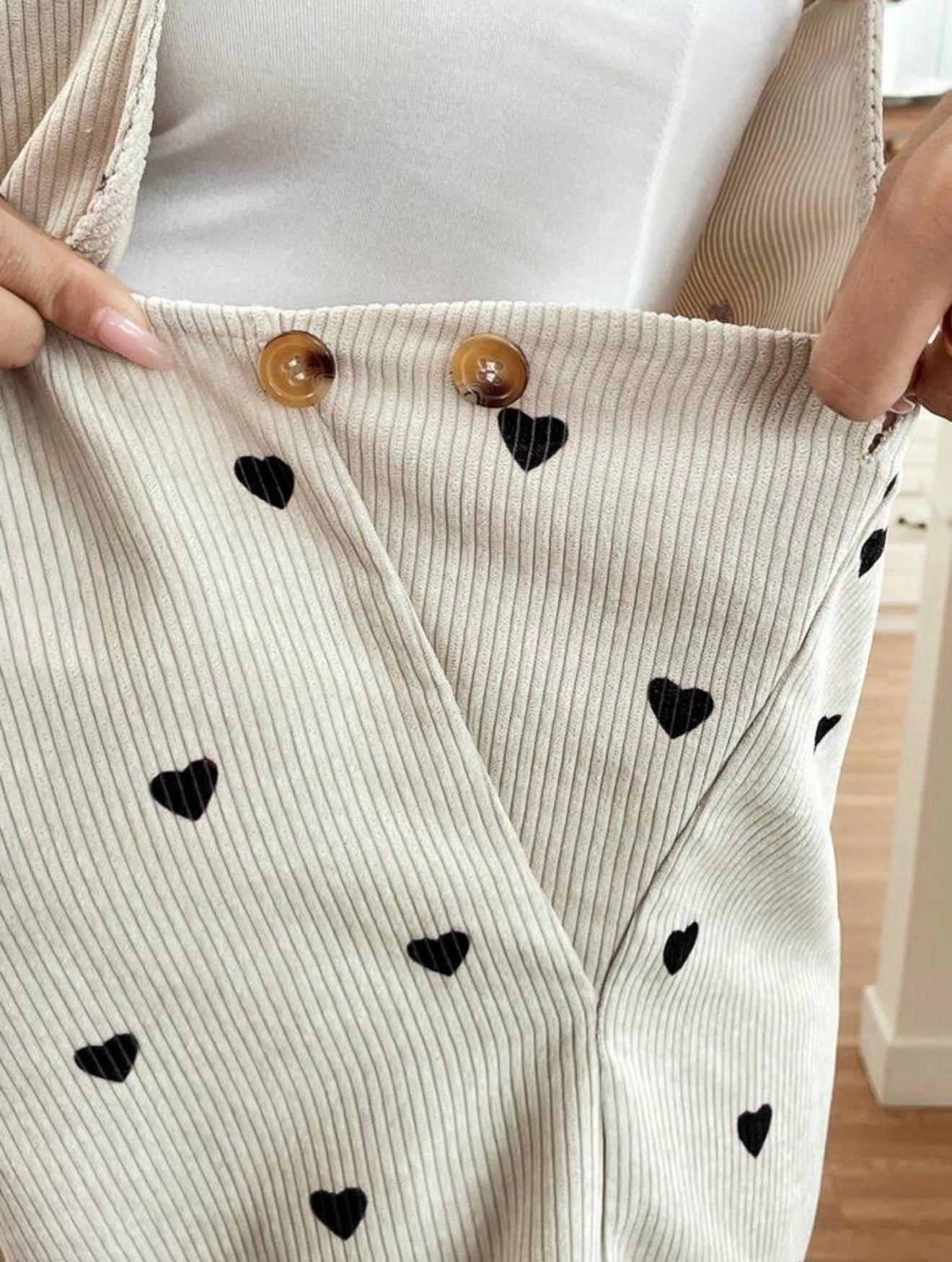 Heart Print Maternity Jumpsuit