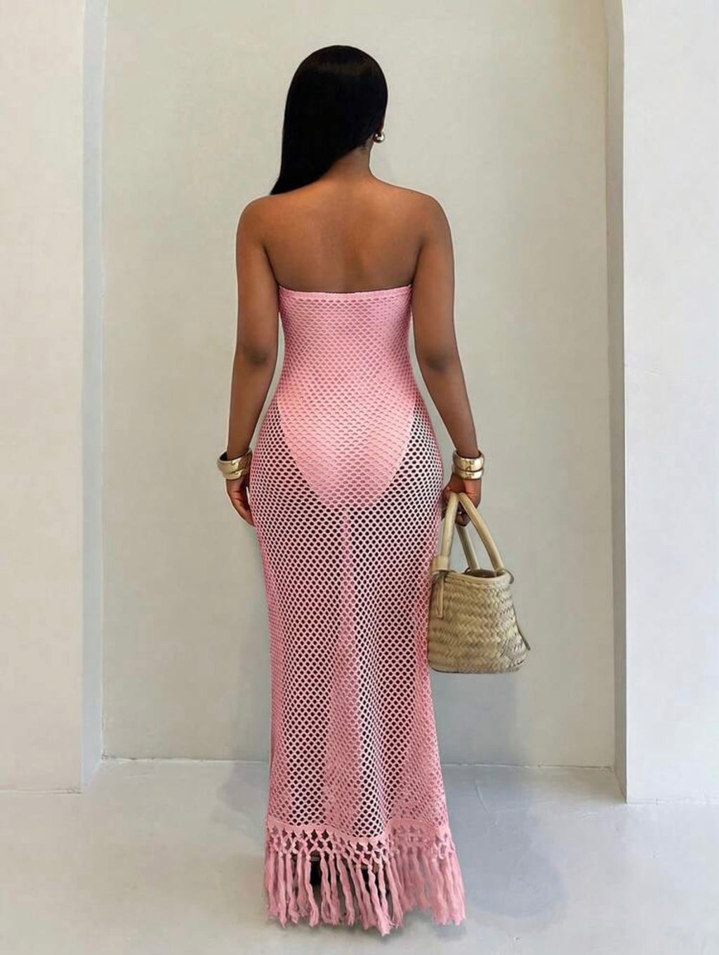 Mesh Strapless Dress