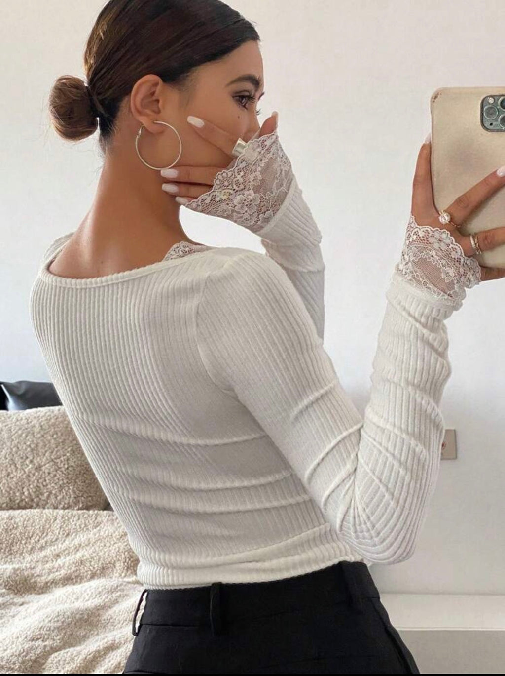 Lace Shirt Top