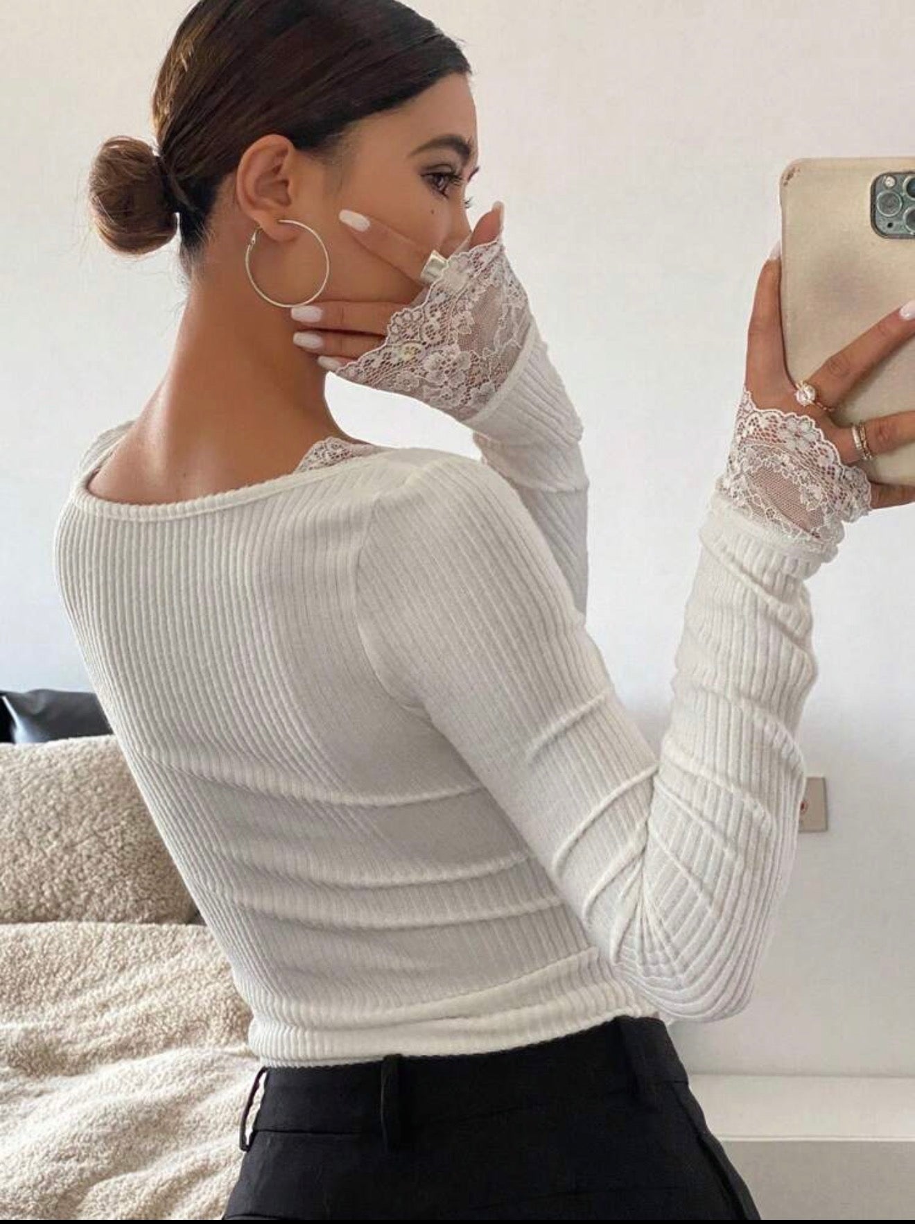Lace Shirt Top