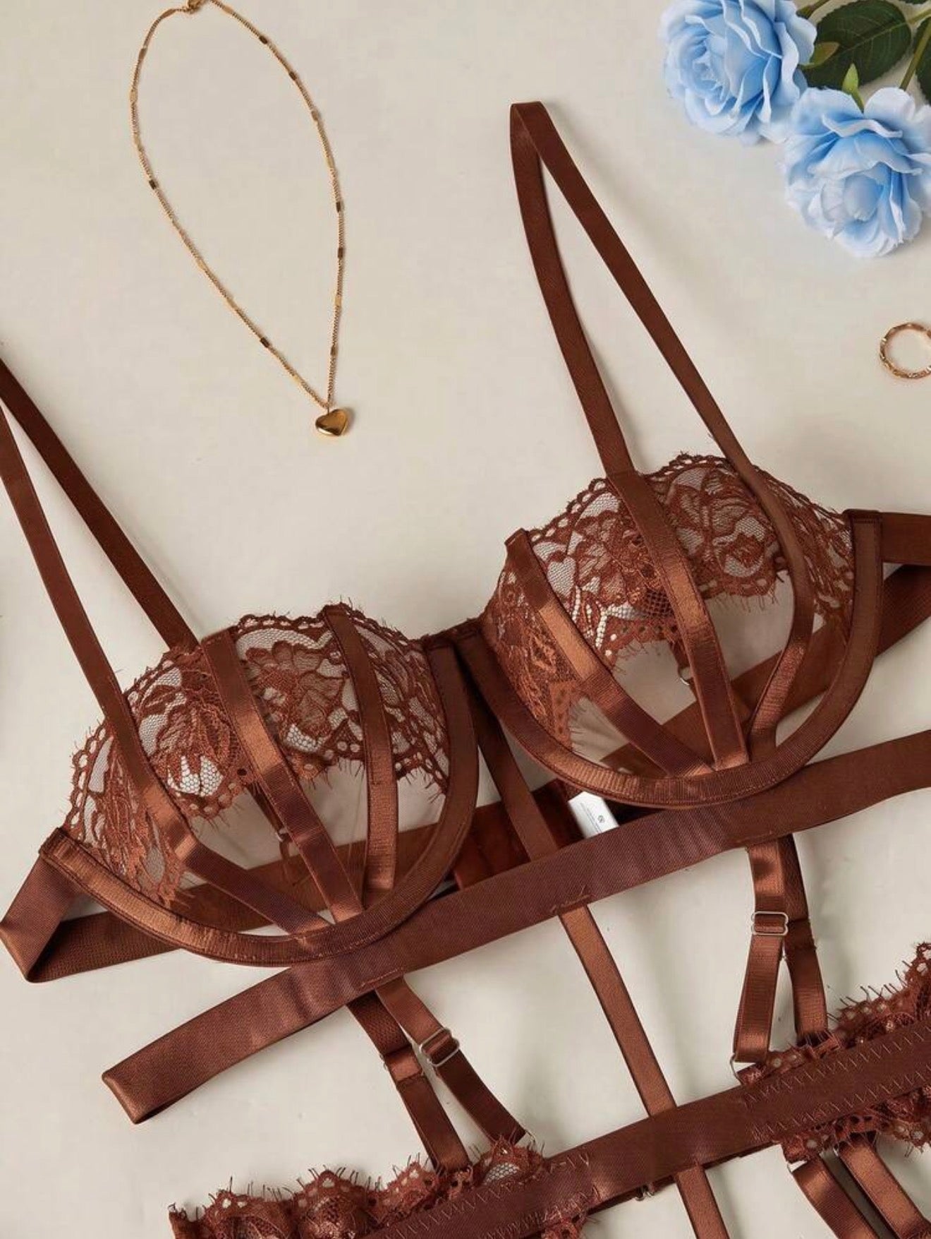 Contrast Lace Lingerie