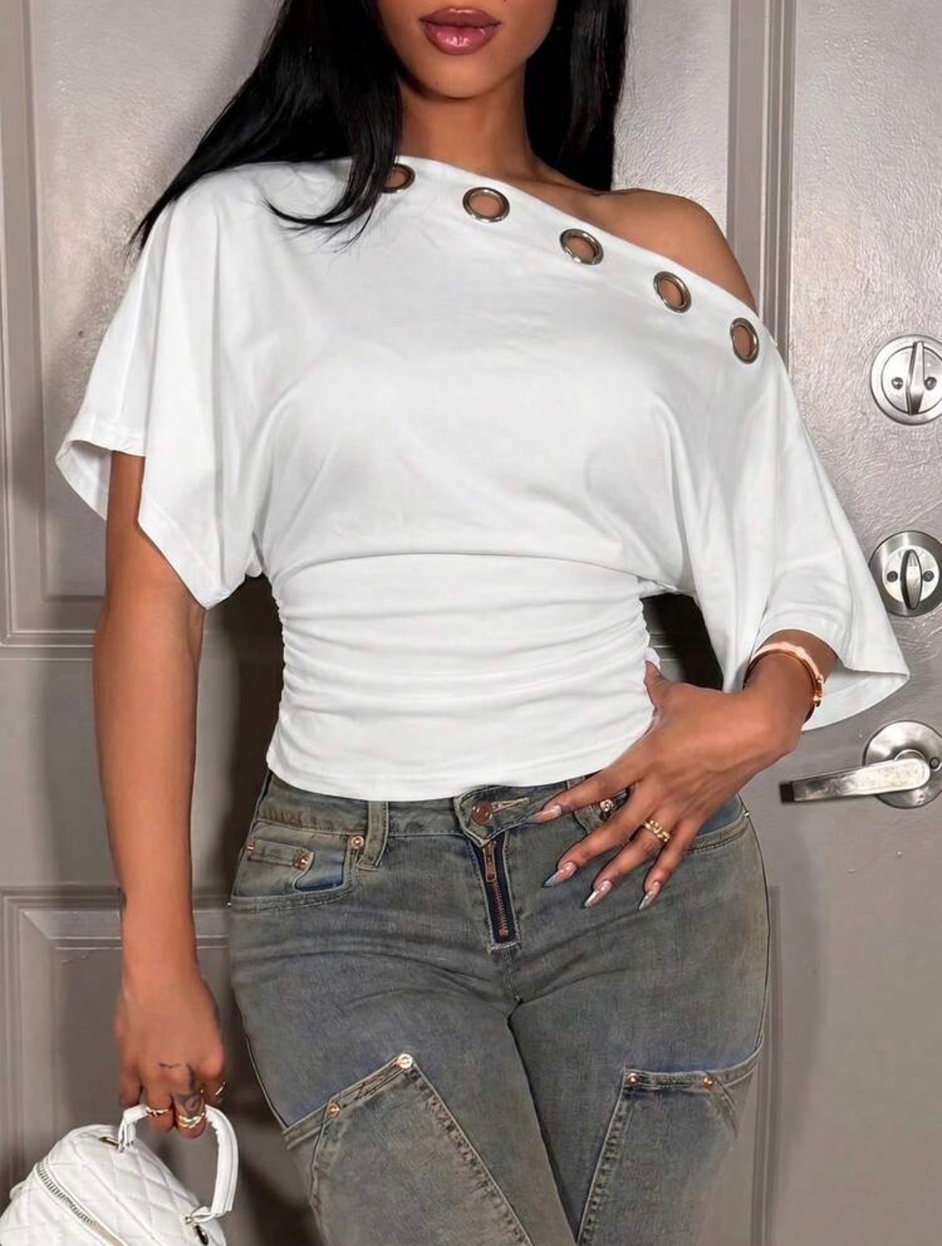 One Shoulder Crop Top