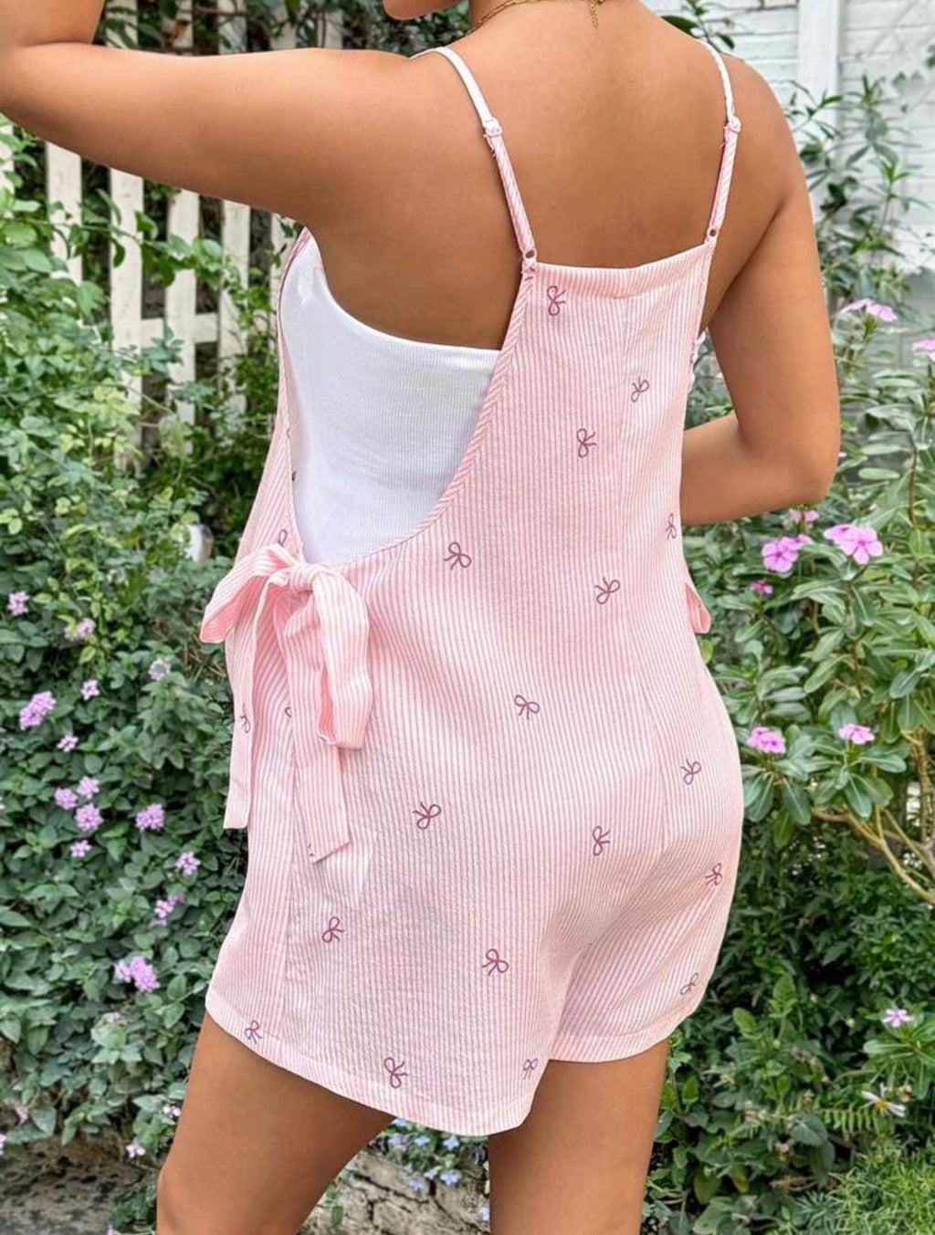 Bow Print Maternity Jumpsuit