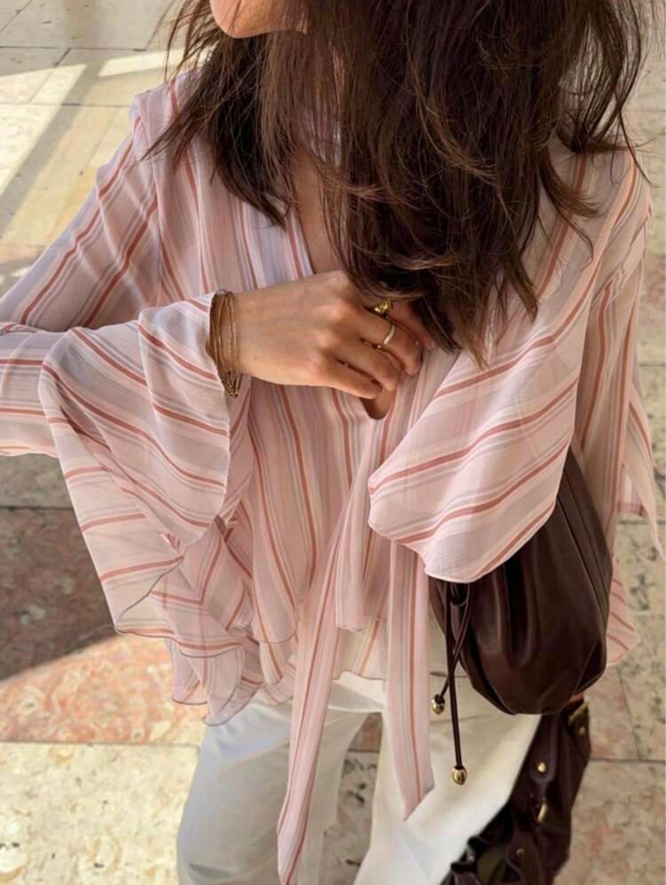 Rainbow Striped Blouse