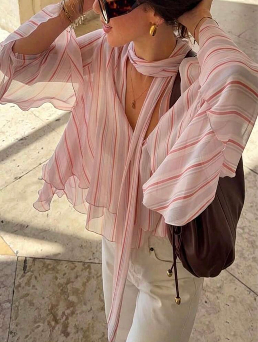 Rainbow Striped Blouse