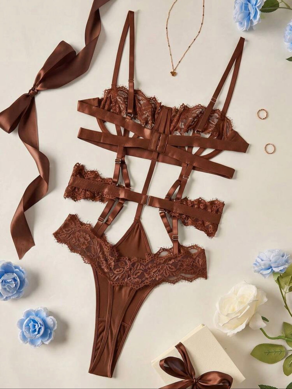 Contrast Lace Lingerie