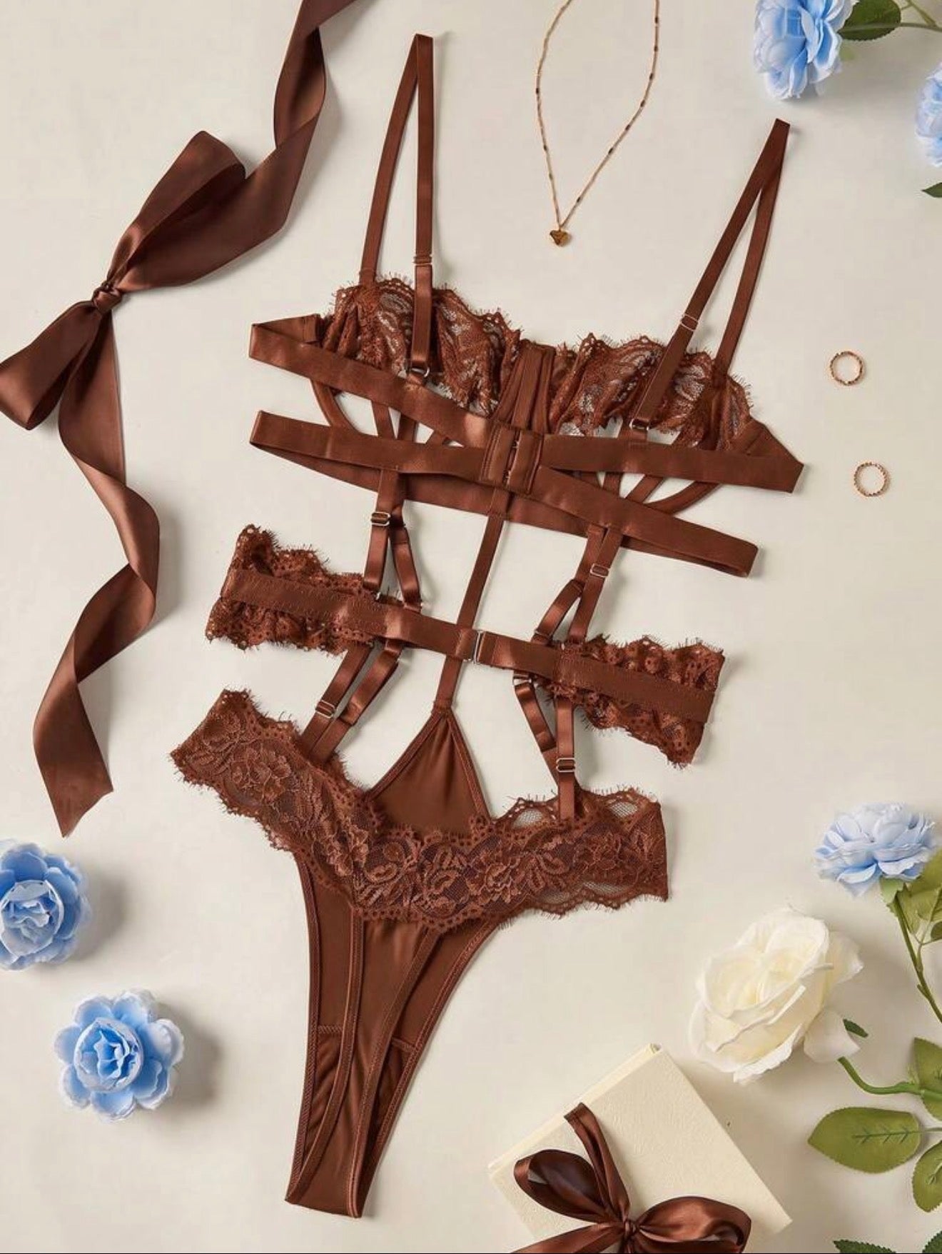 Contrast Lace Lingerie