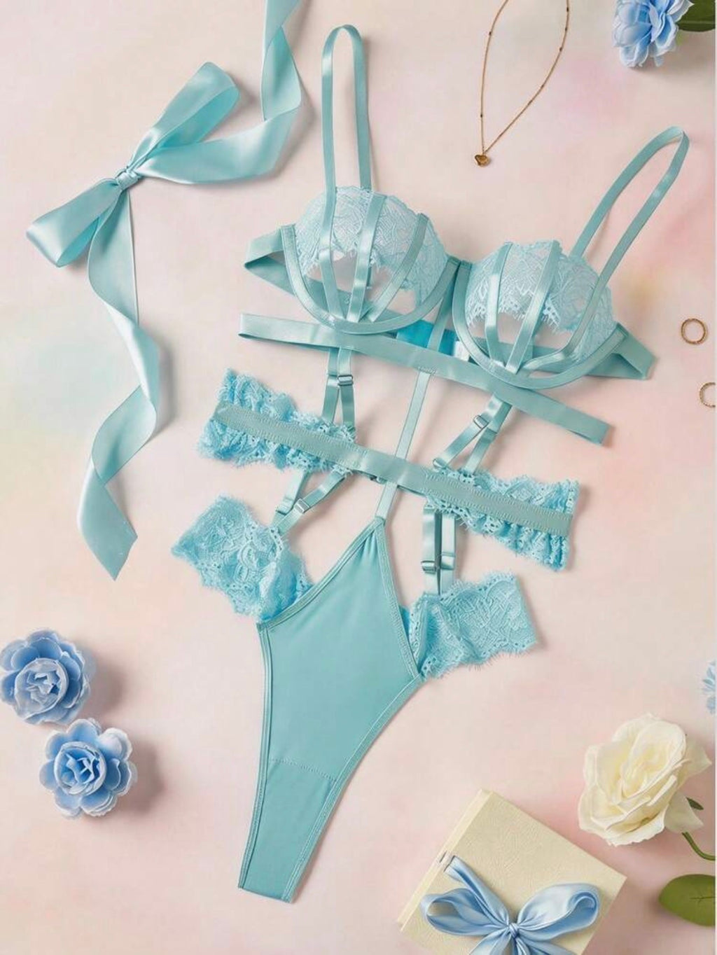 Contrast Lace Lingerie