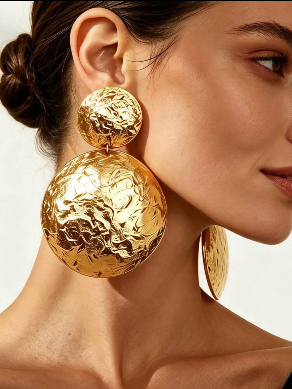 Round Disc Dangle Earrings