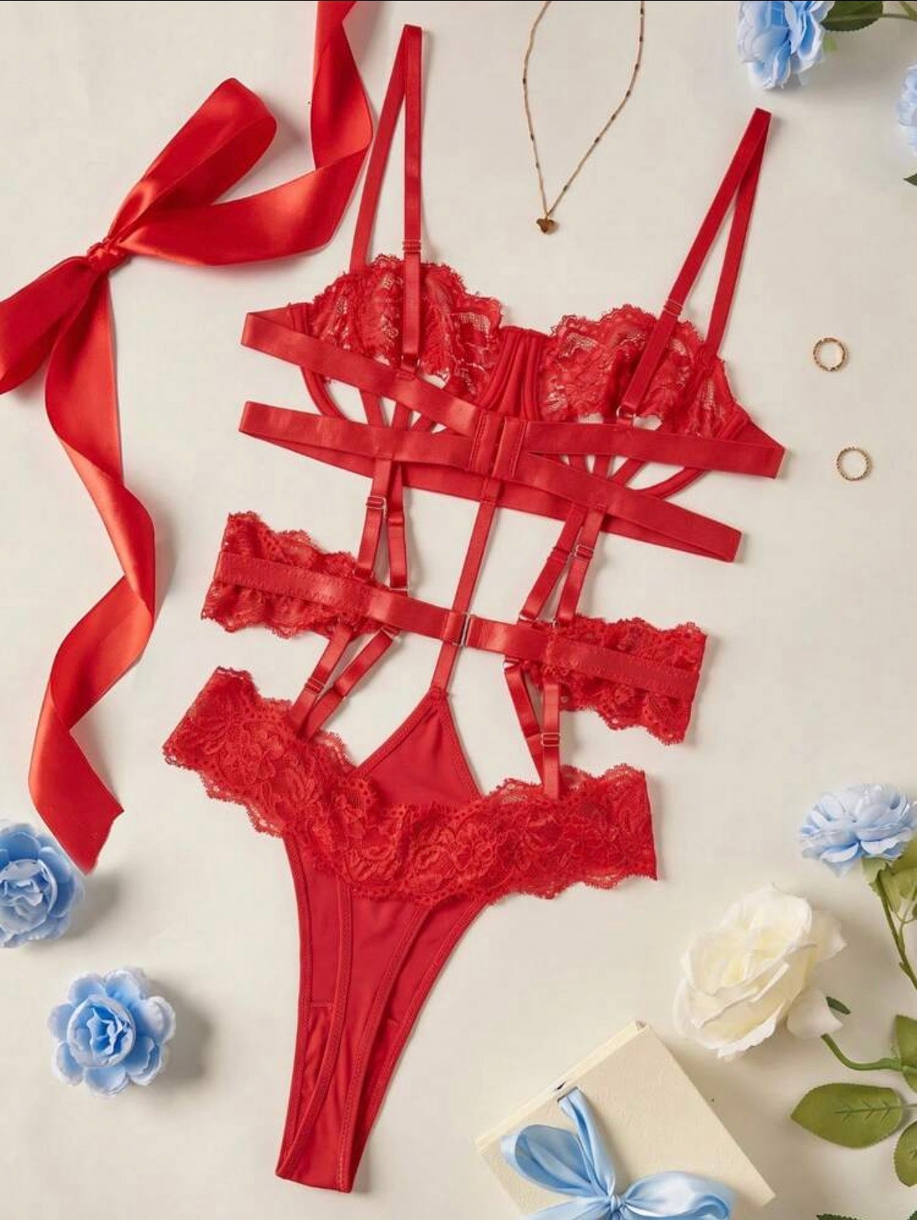 Contrast Lace Lingerie